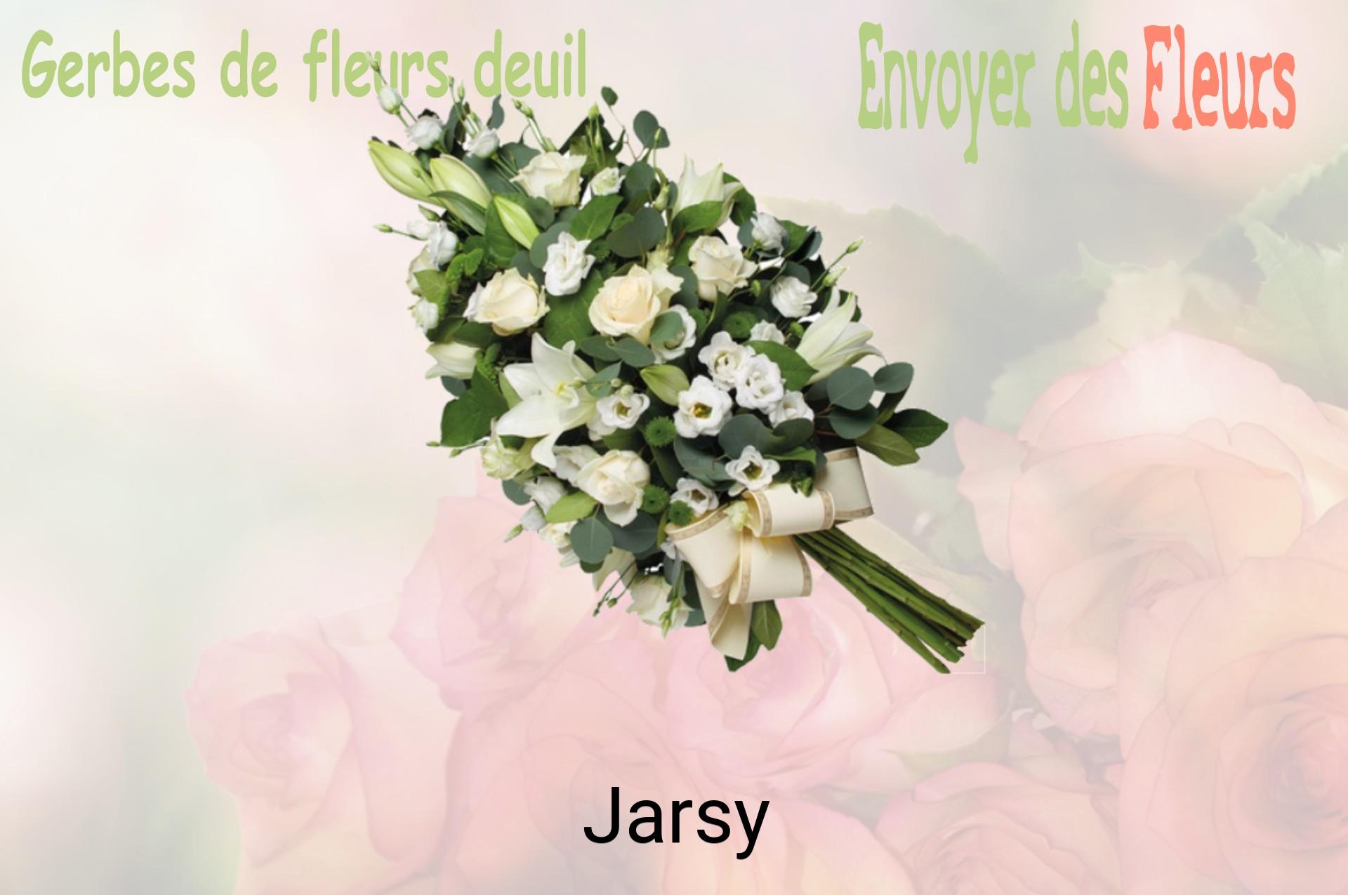 Gerbe de fleurs de deuil livrée à Jarsy
